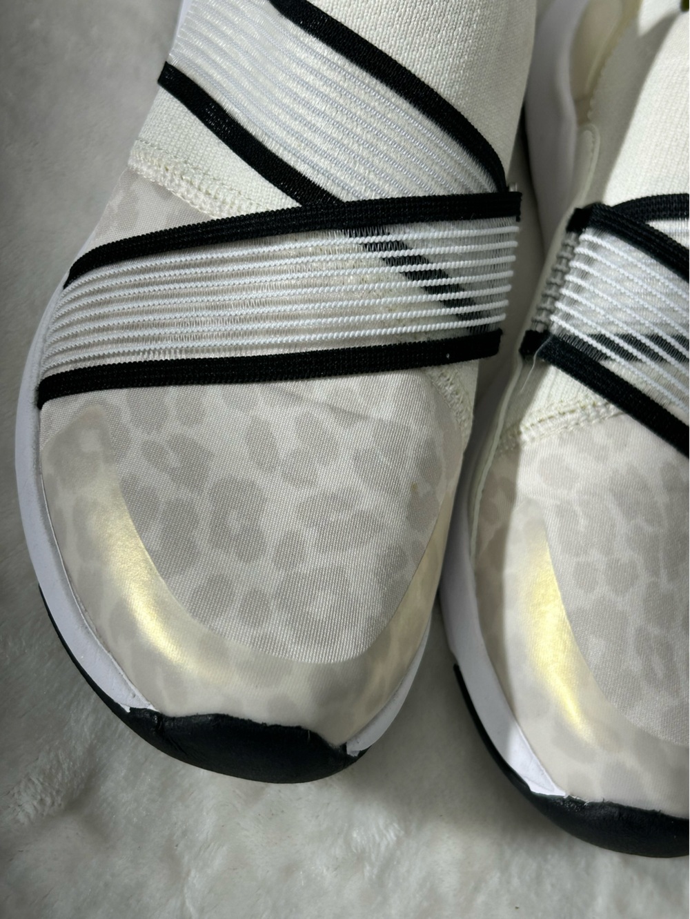 Ryka Empower White Knit Slip-On Sneakers Leopard Print Black Straps Size 7 - Picture 3 of 11